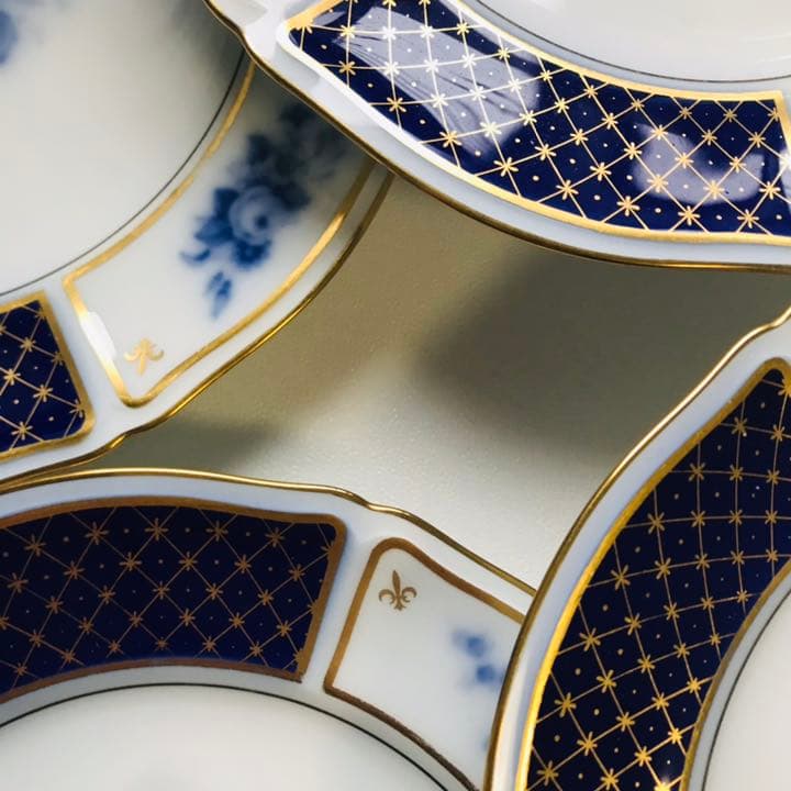 大倉陶園　ブルーインペリアル プレート６枚セット