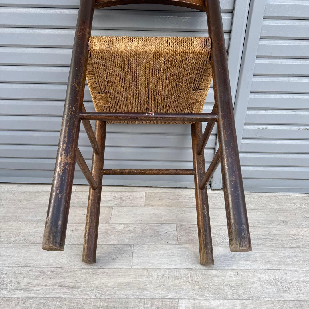 キツツキ カウンターイス 座面縄 飛騨産業　ダイニングチェア 椅子 古民家