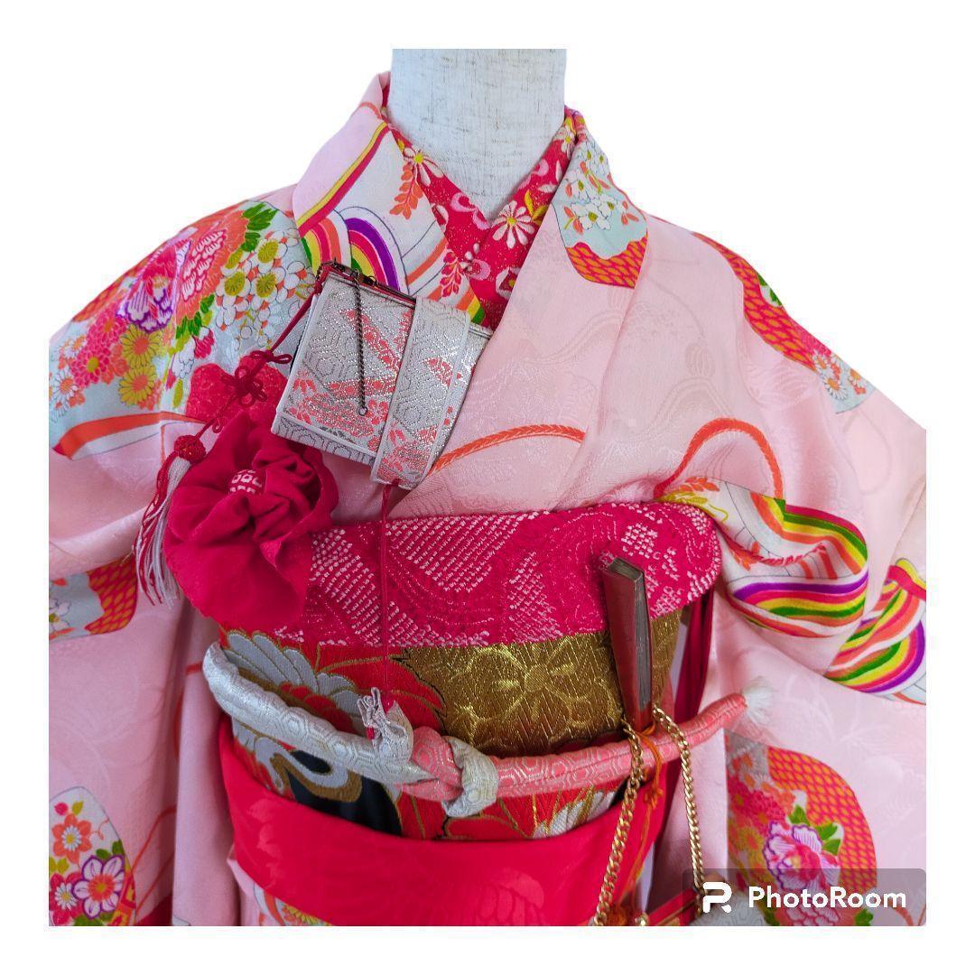 アンティーク 七五三　正絹 7歳 セット 081504