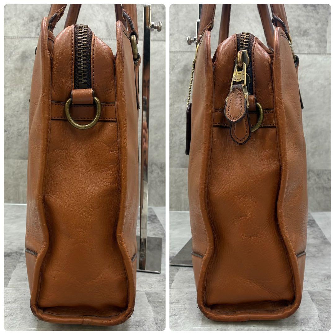 美品 コーチ 2way ビジネスバッグ ブリーフケース レザー 収納多数 A4