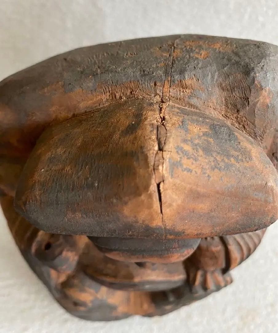 【レトロ】木彫り／恵比寿・大黒天の置物