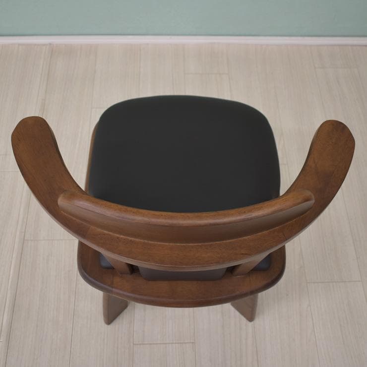 TR DC SC　4脚　アームチェア　回転式　ブラウン＊ブラック