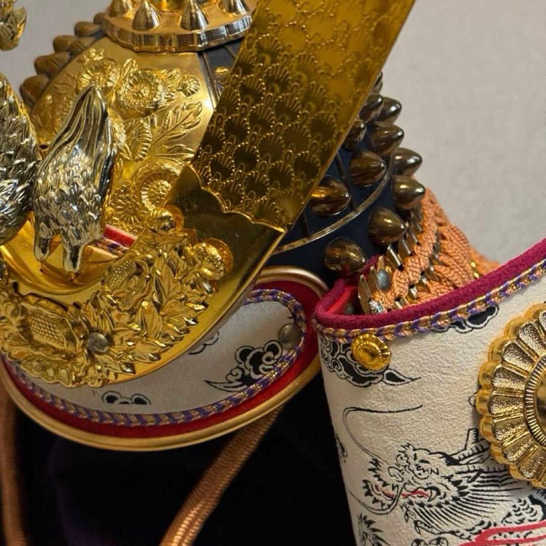 龍玉作 特製御飾兜 錦朱孫威星兜 出雲 極上28号兜