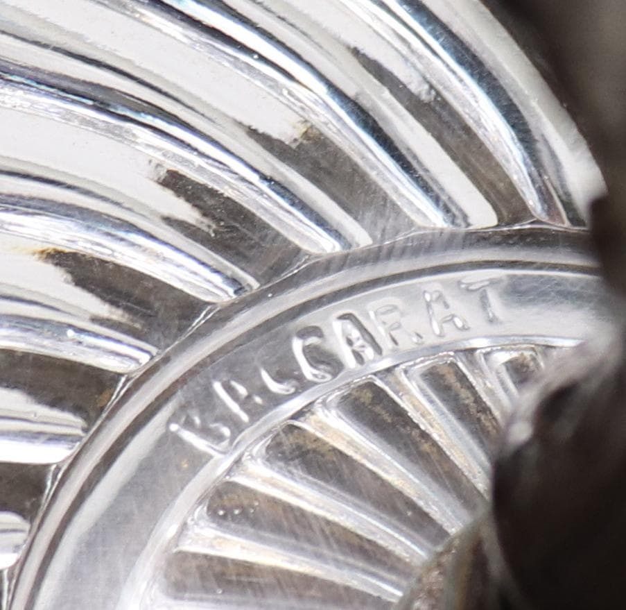 オールド・バカラ 博物館級 大型センターピース花瓶&コンポート30cm 台座付き