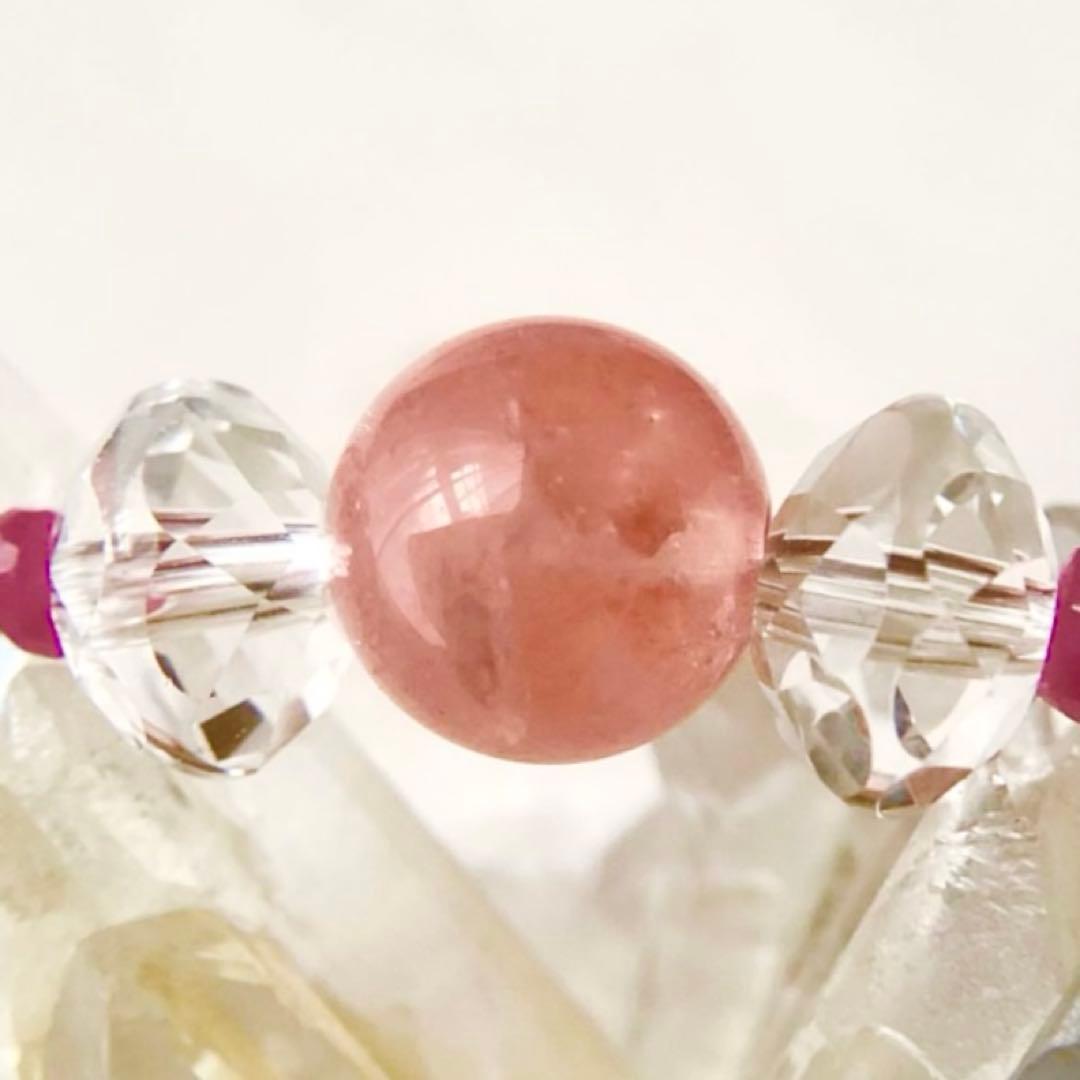 天然石★ブレスレット ストロベリークォーツ ♪ 352