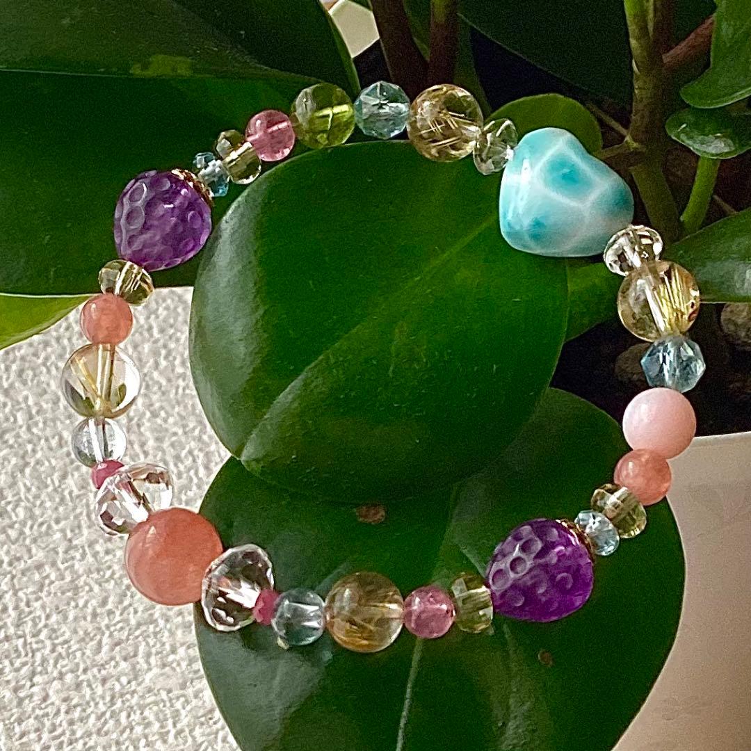 天然石★ブレスレット ストロベリークォーツ ♪ 352