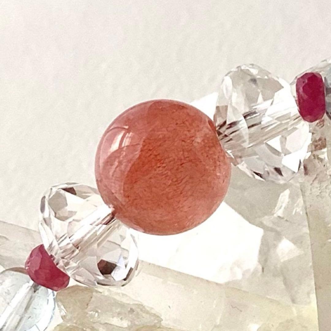 天然石★ブレスレット ストロベリークォーツ ♪ 352