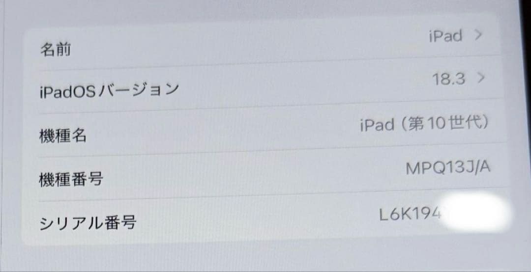 極美品 iPad 第10世代 64GB Wi-Fi ブルー バッテリー96.6%