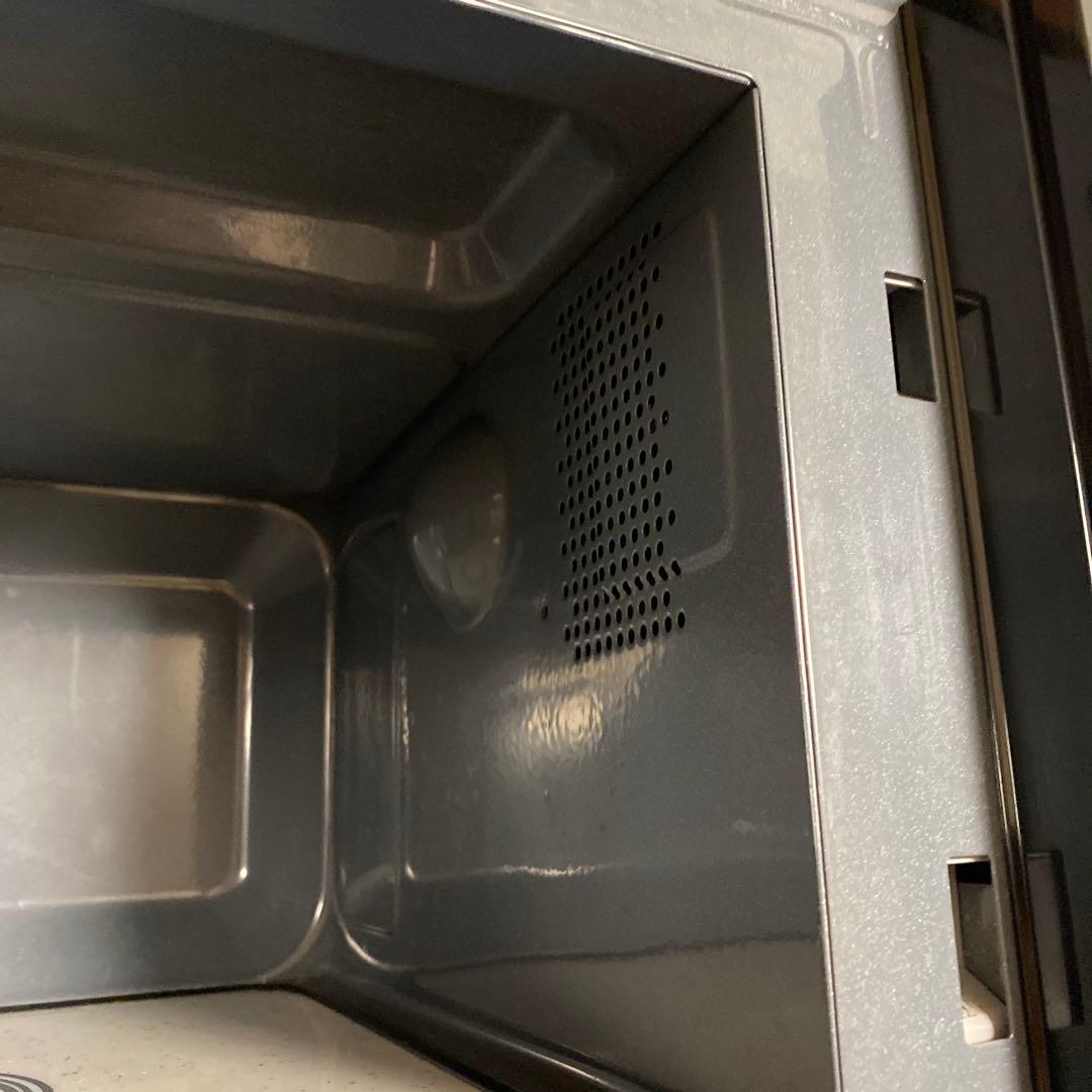 ヤマゼン 庫内フラット 18L 電子レンジ YRL-F180-B ブラック中古