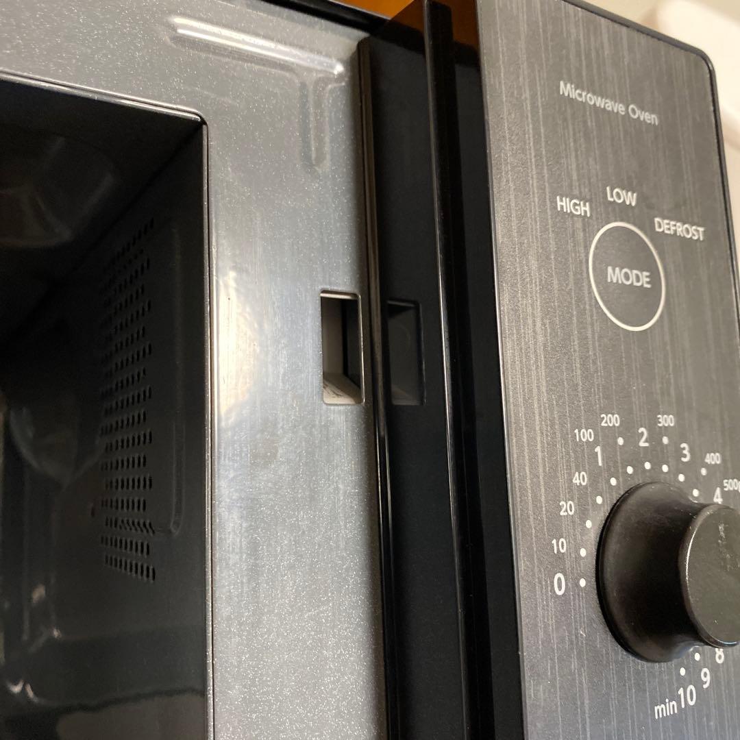 ヤマゼン 庫内フラット 18L 電子レンジ YRL-F180-B ブラック中古