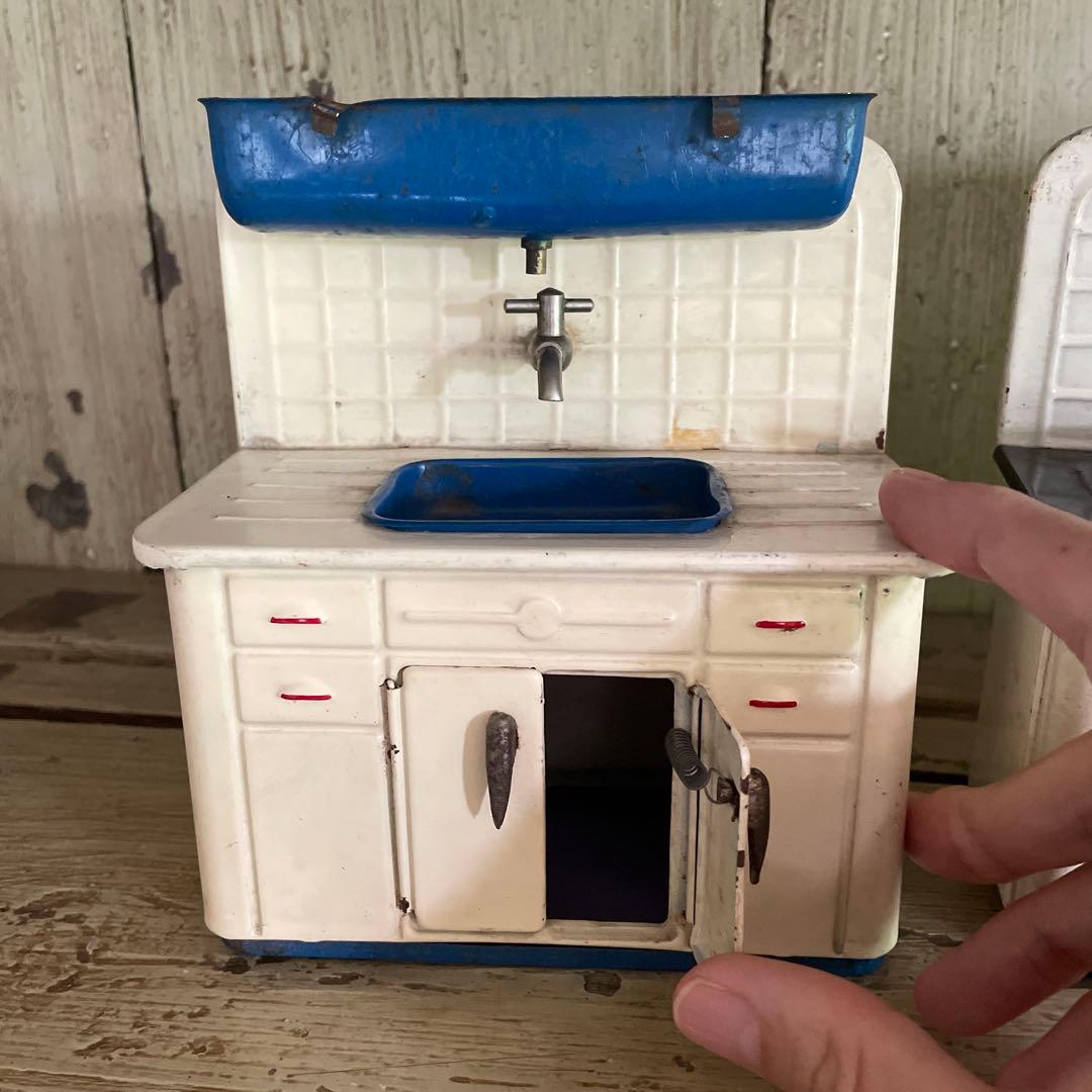 アンティーク　ブリキままごとキッチン