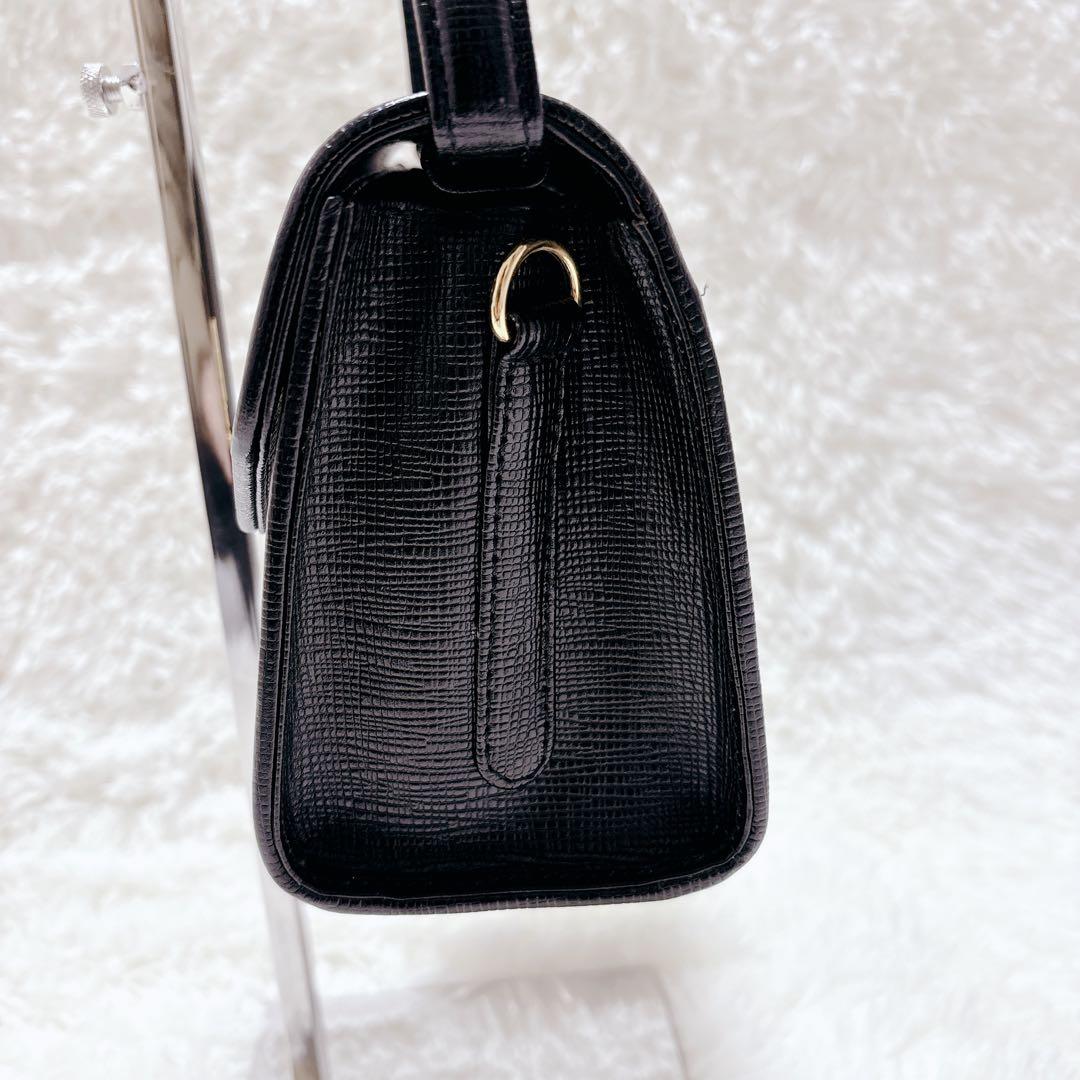 courrges クレージュ 2wayハンドバッグショルダー ブラックフォーマル