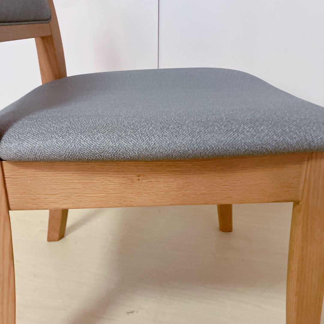 浜本工芸　ダイニングチェア　アームレスチェア　木製チェア　撥水生地