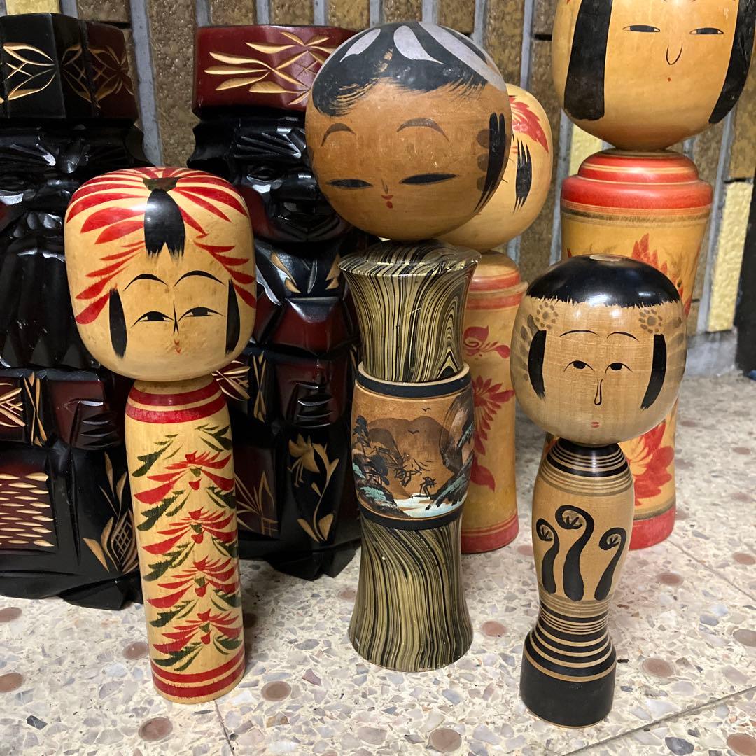 D-3伝統こけし 変わりこけし まとめ売り 17体セット 郷土玩具 ニポポ
