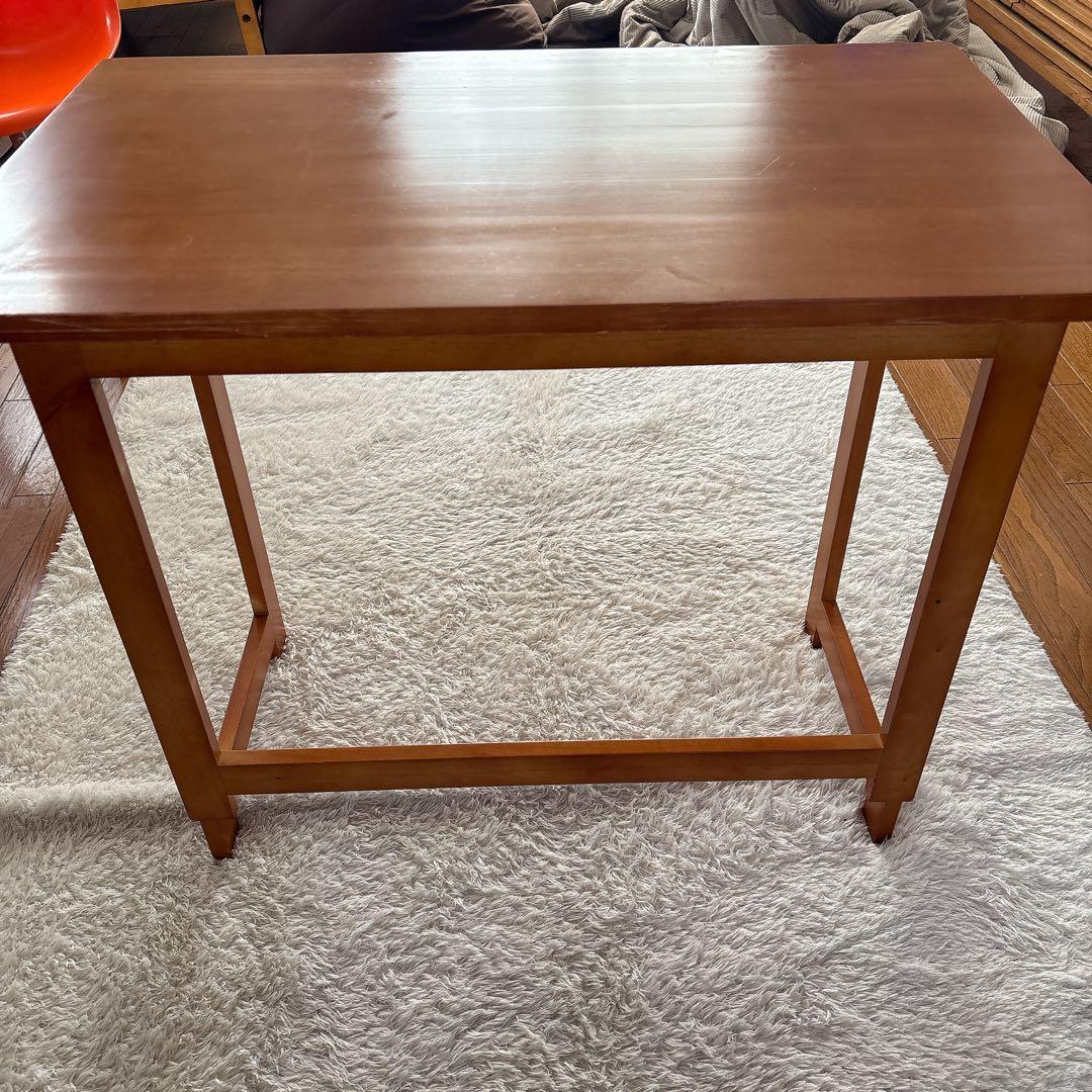 美品】天然木 折りたたみ デスク チェア セット 椅子 テーブル ワークスタディ