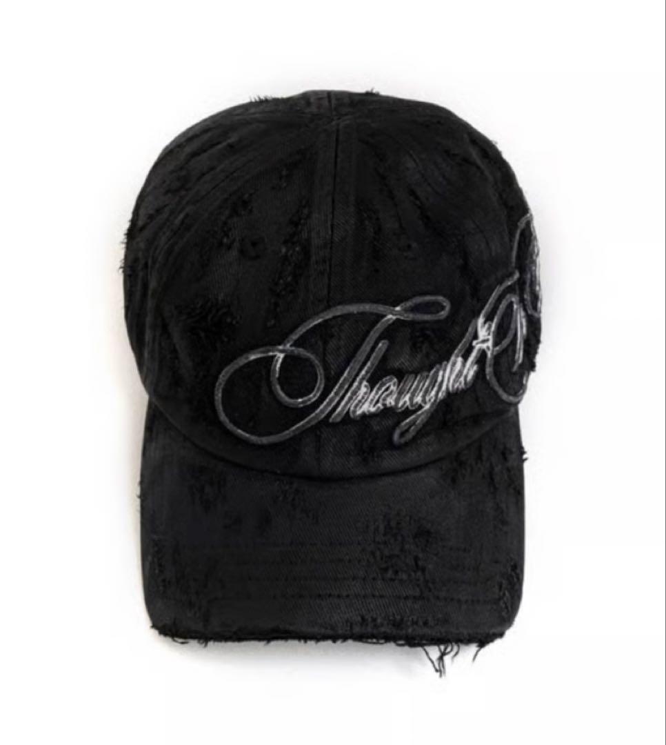 Thoughtwefriends ダメージ　キャップ　刺繍　ヌビアン