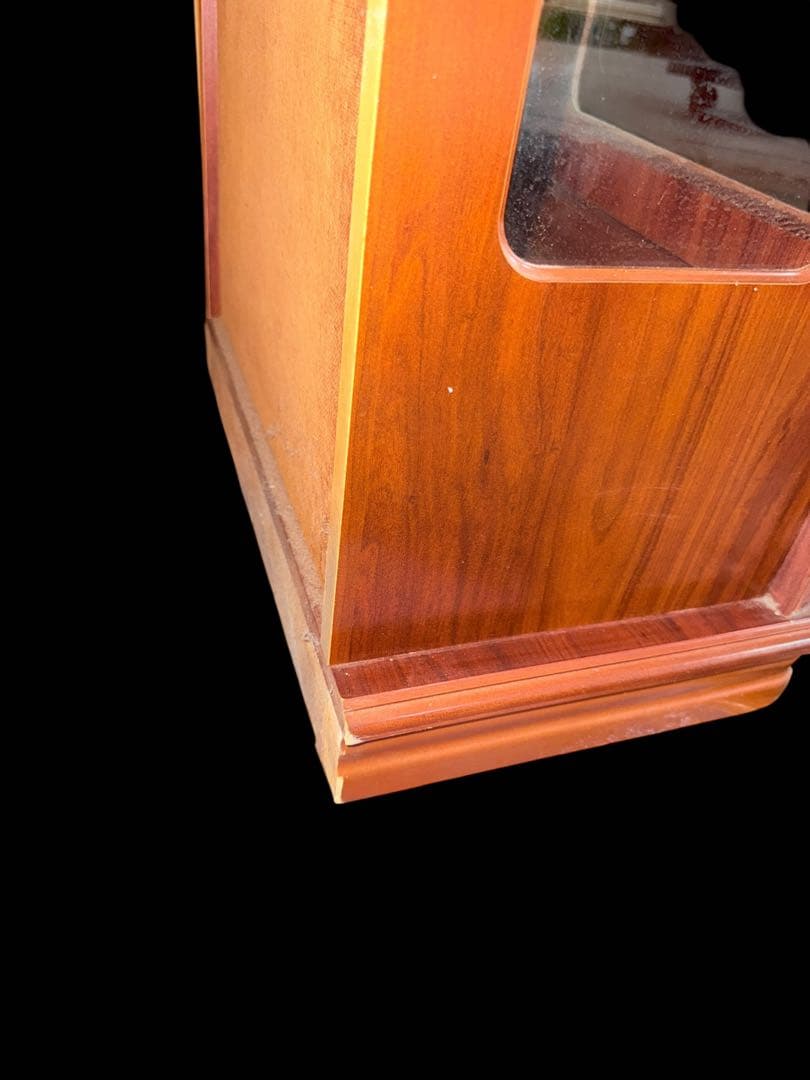 【象嵌】アンティーク ガラスキャビネット 飾り棚 イタリア ヴィンテージ レア