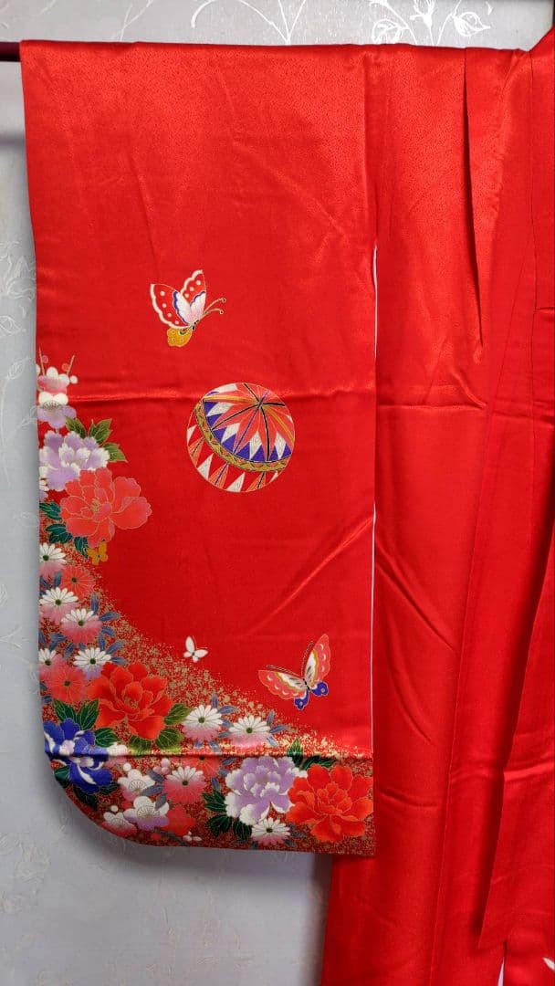 RK552子供着物着丈133センチ裄丈51センチ正絹めちゃくちゃ綺麗美品