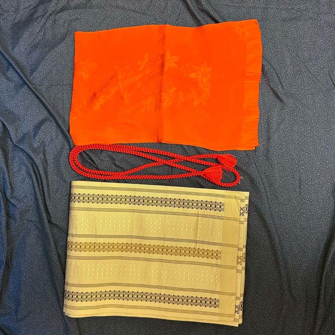 グ*マ様 モ46 未使用近い　美品　袷　正絹　白大島　白紬　大島紬　フルセット