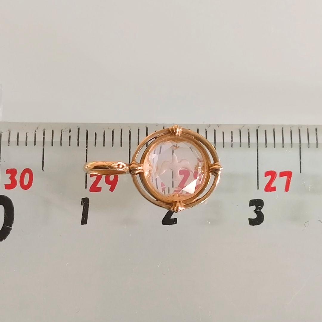 ②　チャーム　agete　K10 ゴールド　限定　ローズクォーツ　鳥　ネックレス