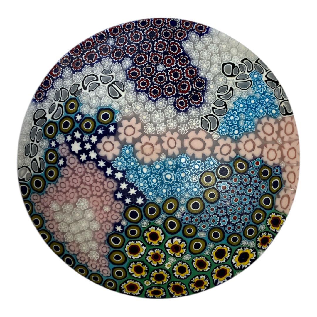 値下げ　ベネチアンガラス　ミルフィオリ　プレート　小皿