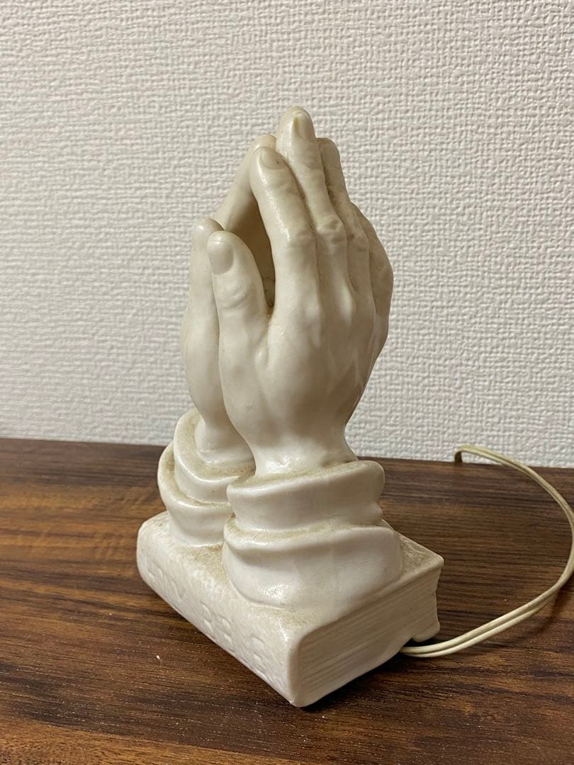 50s' ビンテージプレイハンドランプHOLY BIBLE 手を合わせたランプ