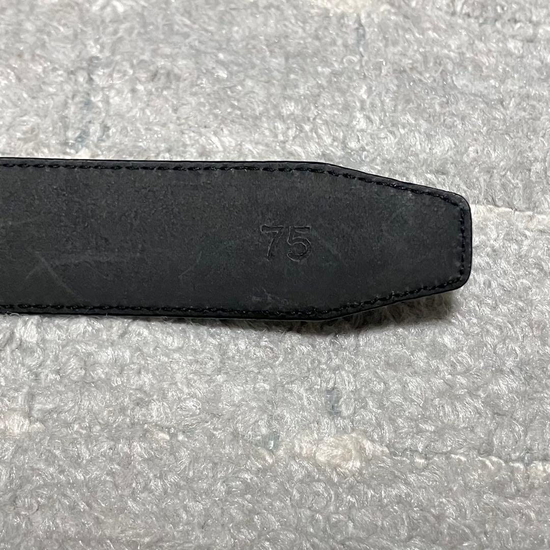 フェラガモ［ガンチーニ］ベルト　シルバー金具　ブラック　レザー　レディース