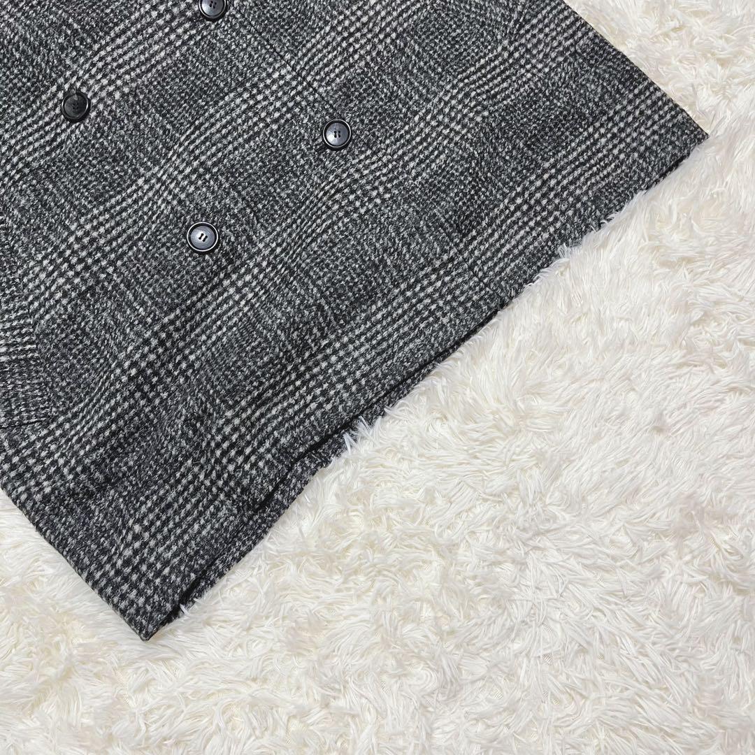【極美品】Spick & Span Wスライバーチェックハーフコート　38