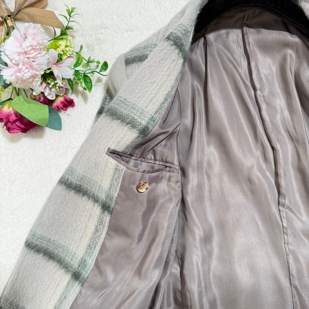 美品✨　AURALEE　シャギーチェックジャケット　白石麻衣さん　アルパカ　M