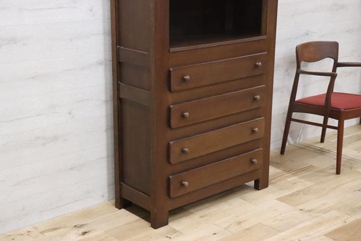 gmck527 ○ ルーマニア製 オーク 無垢材 飾り棚 チェスト ハイボード