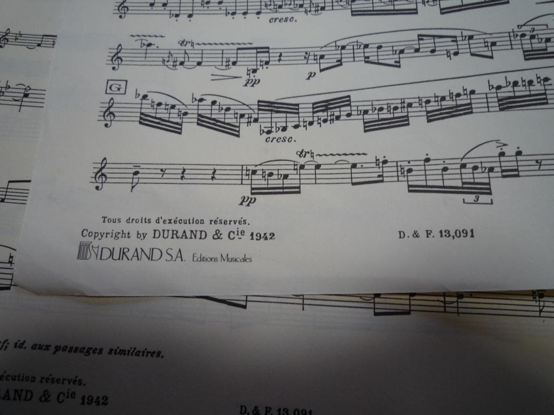 世の終わりのための四重奏曲　楽譜