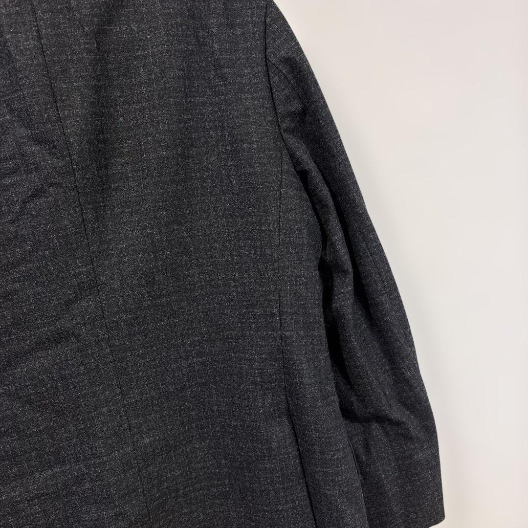 カノニコ ダブルジャケット セットアップ チェック グレー Super100