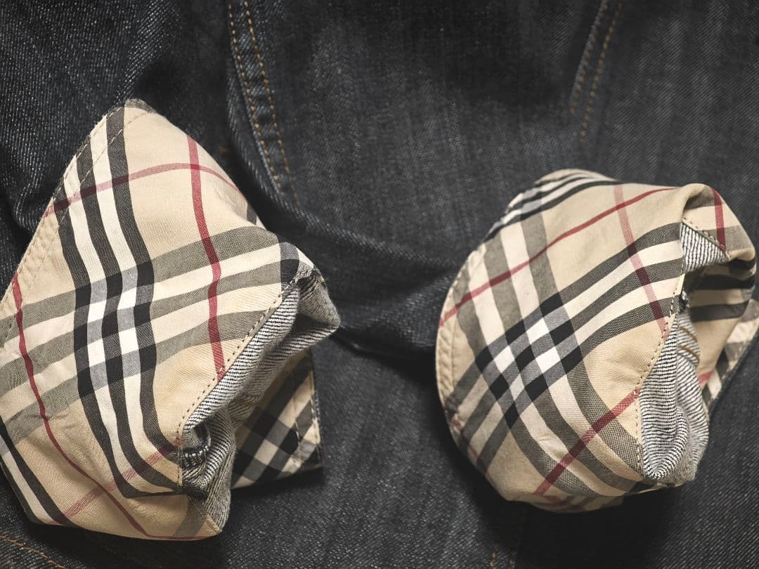 バーバリー デニムジャケット 42サイズ ノバチェック