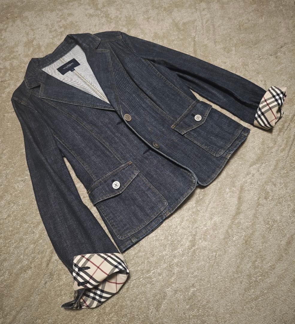 バーバリー デニムジャケット 42サイズ ノバチェック