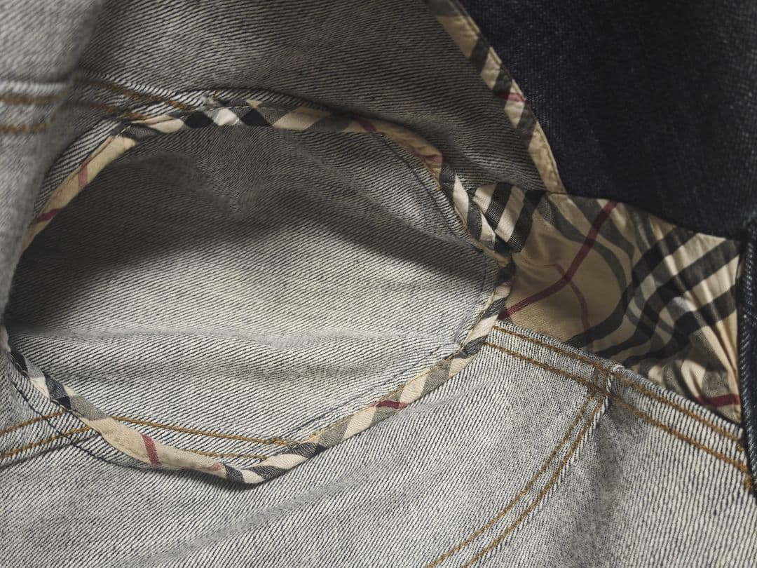 バーバリー デニムジャケット 42サイズ ノバチェック