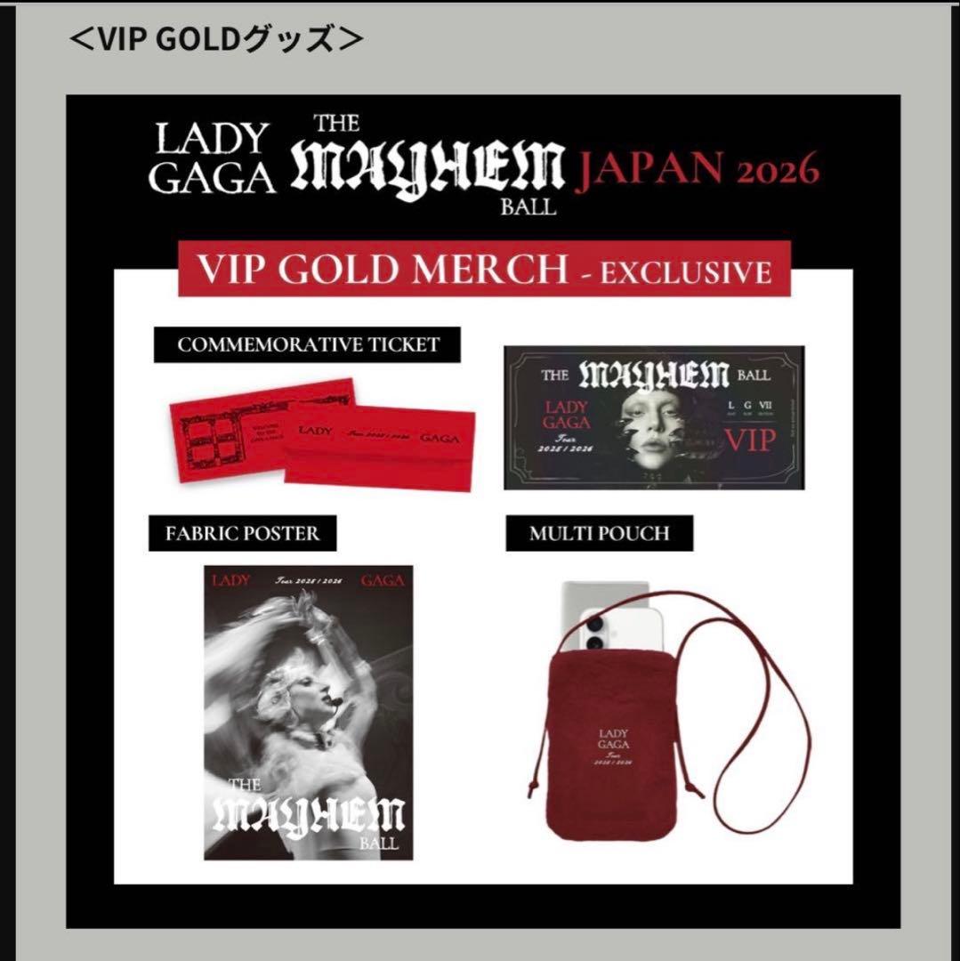Lady Gaga The MAYHEM Ball VIP GOLD グッズ全種