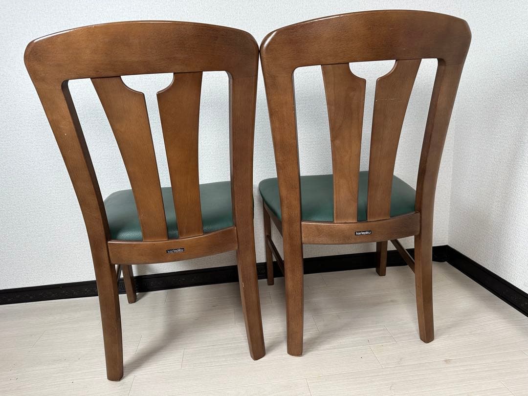 カリモク クラシック ヴィンテージ レザーチェア ２脚セット 管理No.※i4※