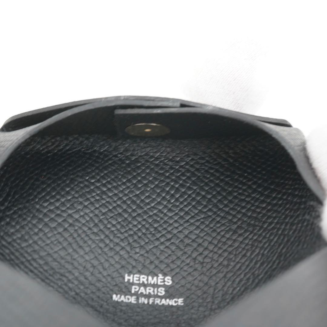 ✨新品未使用・箱付き✨　HERMES ケース　バスティア　エプソン　黒色