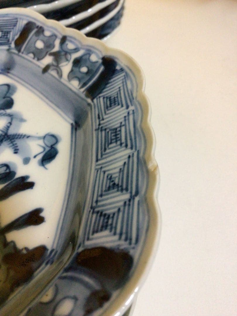 染付 盛出皿20客セット 木箱付き