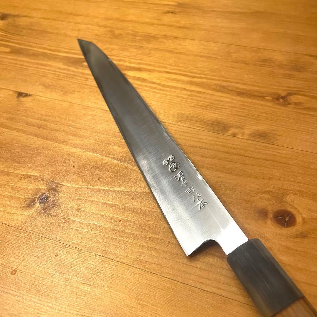 切付型柳刃包丁 7寸 21cm 研ぎ済み 切付け 柳刃 刺身 鏡面のような光沢