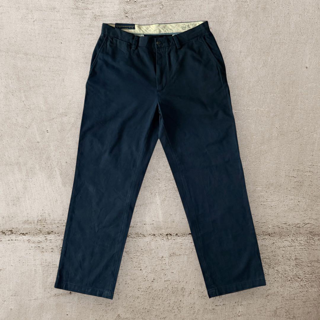 希少デッドストックPoloRalphLaurenラルフローレンチノパンW32濃紺