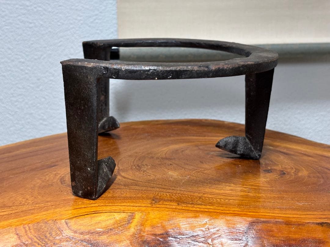 道安風炉（前欠け風炉） 五徳 底瓦 3点 茶道具