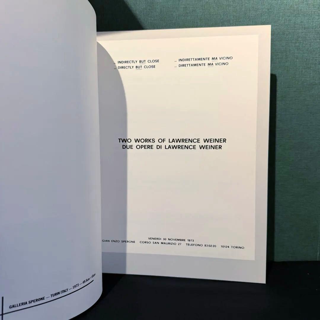 1986出版 Lawrence Weiner ローレンス・ウェイナー 作品集