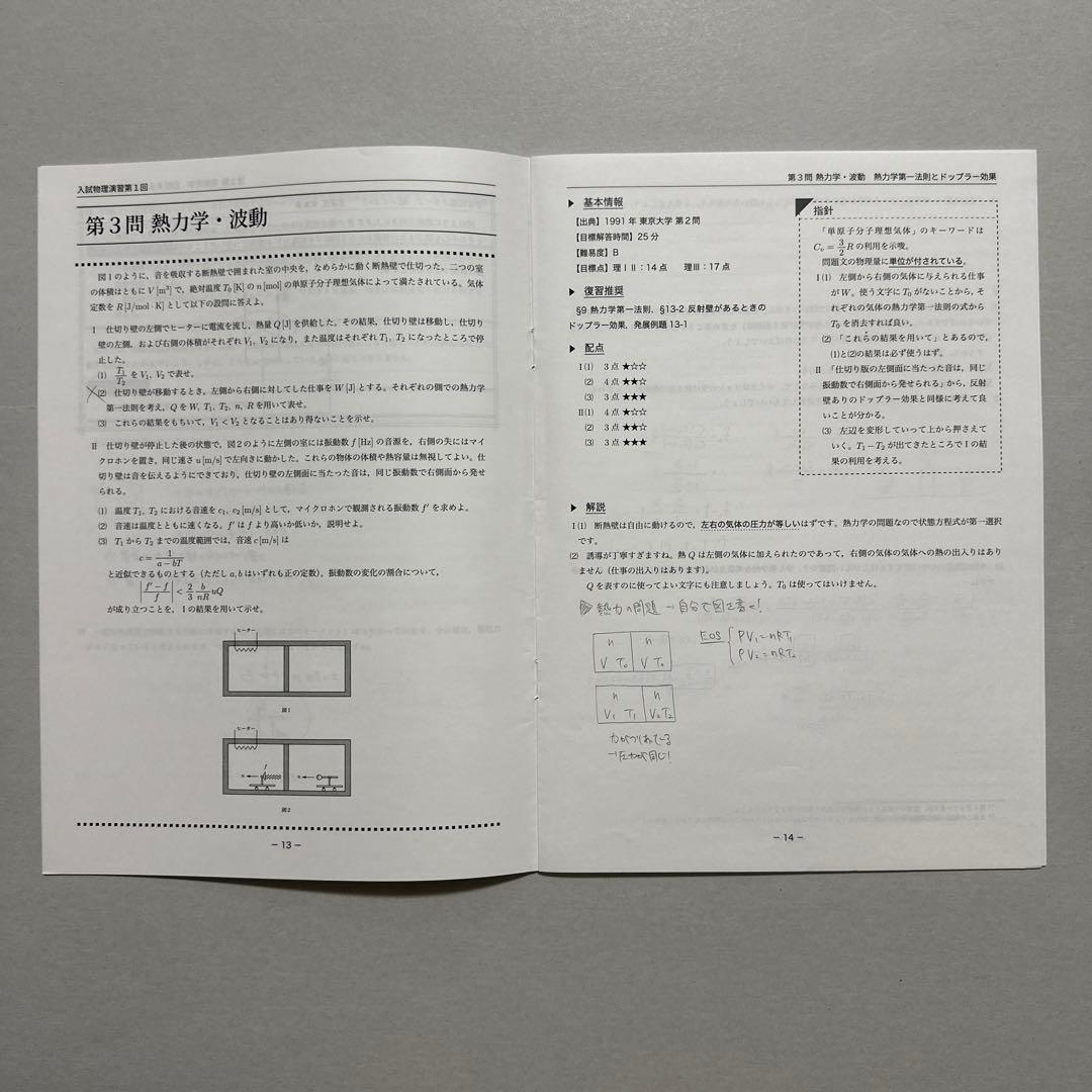 【美品】鉄緑会　高3物理　フルセット