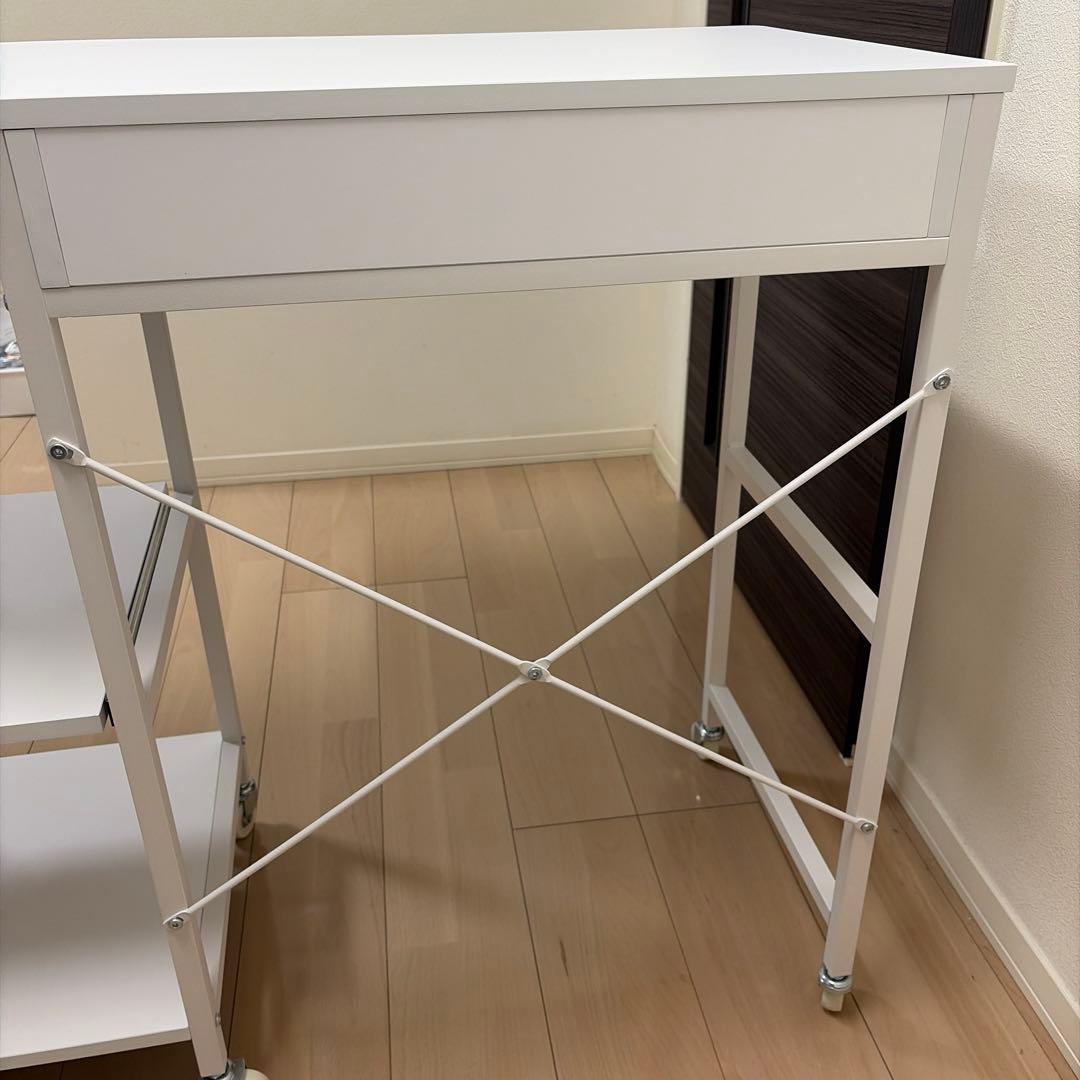 YAMAZEN 山善 キャスター付き収納ラック レンジラック レンジ台 ボード