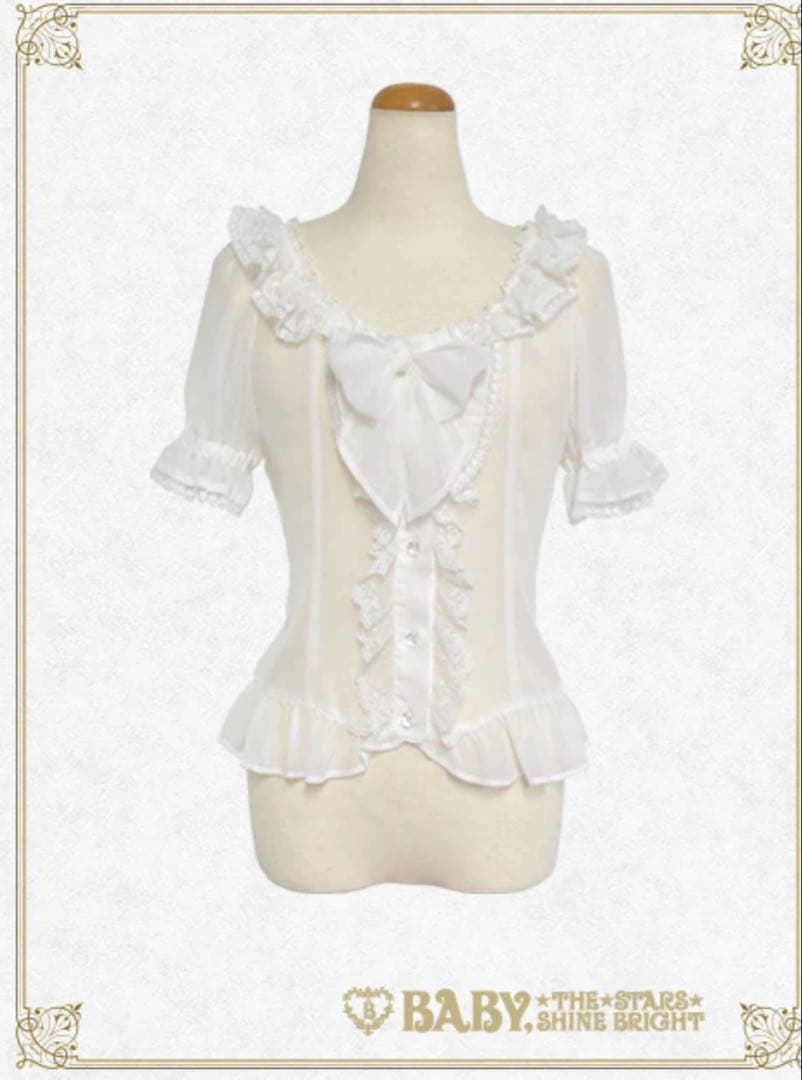 BABY シフォンプリンセスドレスブラウス オフ白