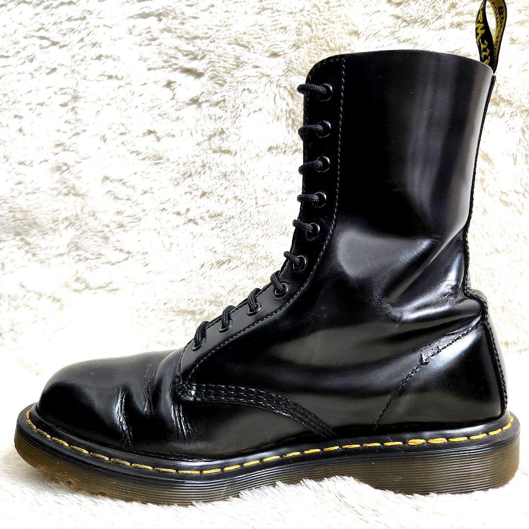と*ら様 希少　ドクターマーチン　本革　10ホール　ブーツ　黒　UK10　29.