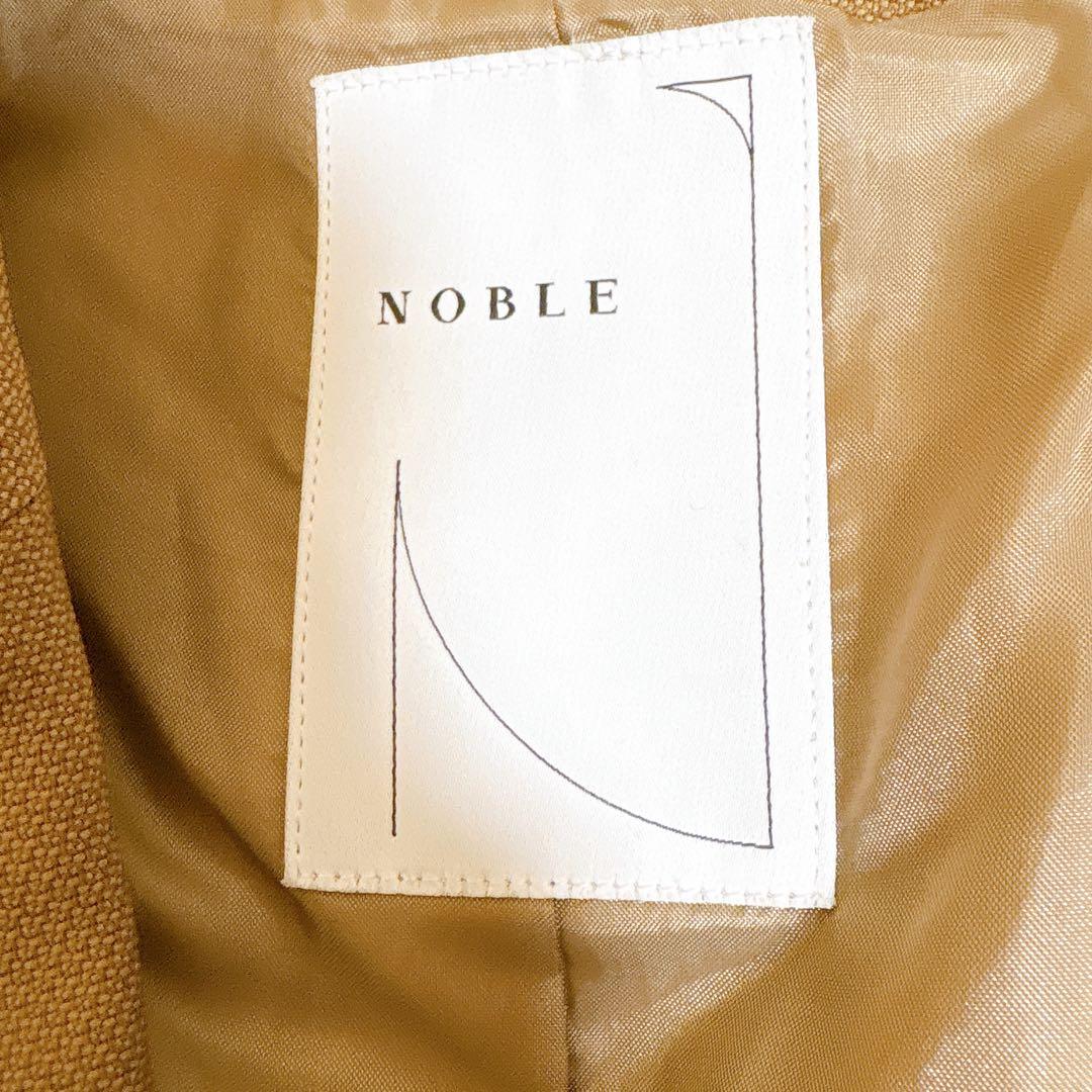 NOBLE ピークドラぺルダブルジャケット 36 キャメル