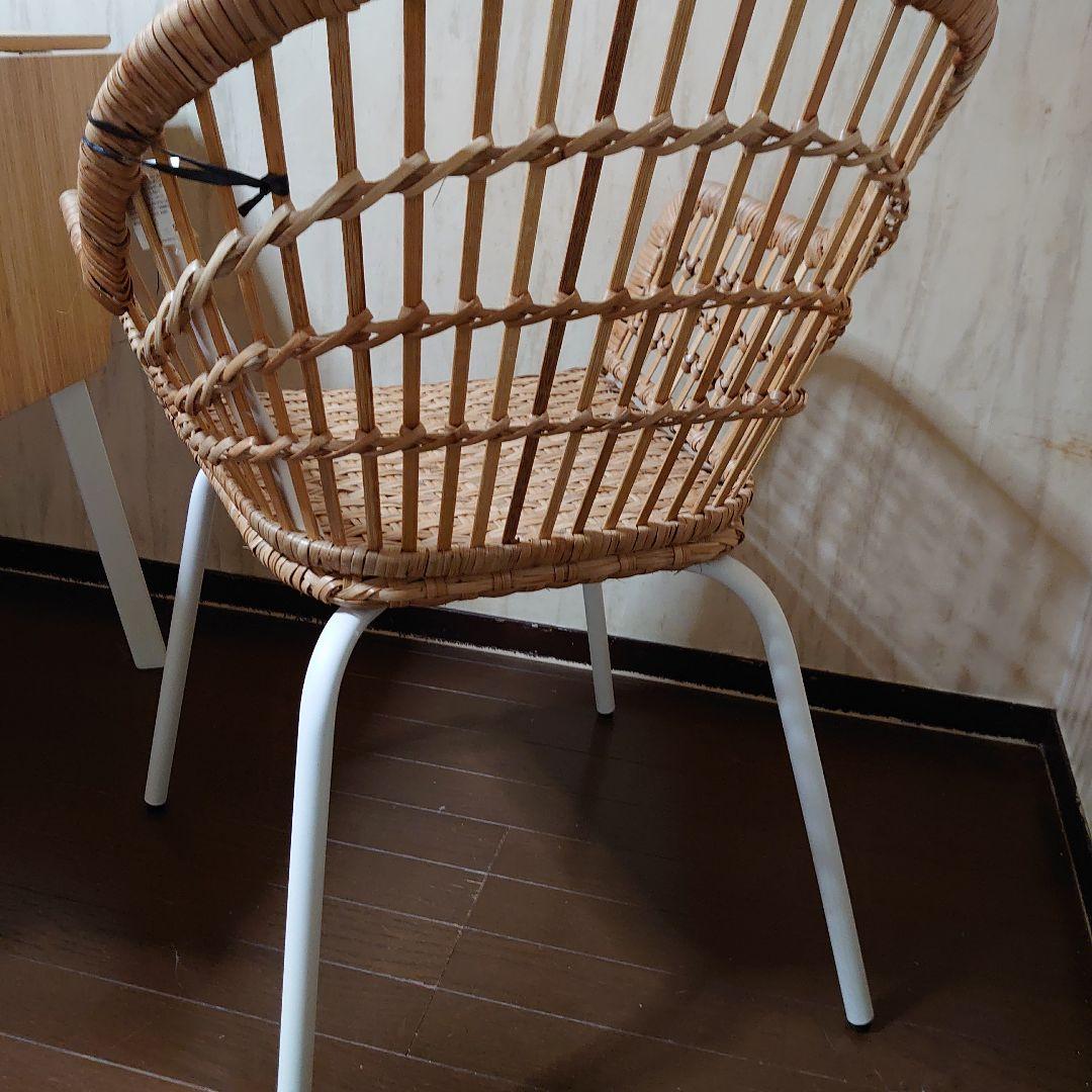 IKEA ナチュラルラタン アームチェア