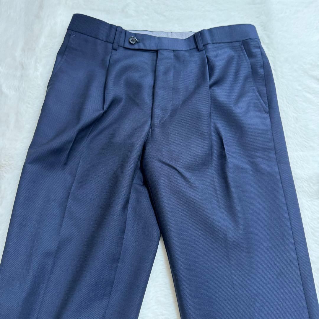 新品同様品　テーラーフクオカ　セットアップスーツ3ピーススーツ　メンズM ブルー